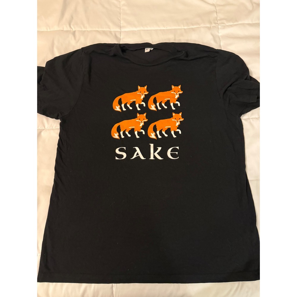 Kilted Mermaid Vero Beach FL Fox Sake Graphic T-Shirt Black Eco-Hybrid Large